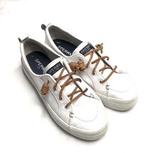 Sperry Platform Leather Slip On Sneakers 7.5